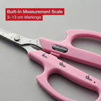 Saboten Stainless Steel Straight Blade Trimming Scissors Pink PT-12 160mm Precision Gardening Bonsai and Floral Shears Made in Japan