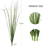 10PCS Fake Grass Filler Decor Artificial Grass Plants Outdoor Faux Plants Artificial Tall Shrubs Wheat Grass Greenery Stems UV Resistant Onion Grss For Outdoor Indoor Vase Planters Home Decor, Green