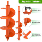 Insaga 2Pack Auger Drill Bit for Post Hole Digger, Spiral Garden Earth Auger Bulb Drill Bit for Planting 1.6 x 9'' and 4 x 12'', Hole Digger for Fence Posts,Flowers Plants, Fits 3/8" Hex Drive Drill