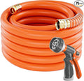 SPECILITE Garden Hose 75 ft x 3/4 in Heavy Duty, Flexible and Kink Resistant, All Weather Water Hose with 3/4" Solid Brass Fittings - for Backyard, Lawn, Car Washing & Outdoor Cleaning