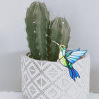 DECHOUS Acrylic Bird Flower Pot Hugger - Hummingbird Bonsai Pots Decoration Planter Ornament for Plants Home Garden Decor