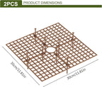 2PCS 12 Inch Square Plastic Plant Pot Covers with Non‑Slip Stakes, Cuttable Animal Protection for Indoor & Outdoor Flower Pots