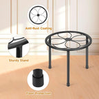 Amaoot 5 Pack Metal Plant Stand, Iron Plant Stands for Indoor and Outdoor, Flower Pot Stands for Multiple Plant, Black Potted Plant Holder for Garden Home