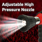 Chapin 4699: Firefighter Water Cannon Hose Nozzle, Fireman Spray Nozzle with Ergonomic Grip and Threaded Hose Connection, Adjustable Twist Nozzle, Lever On/Off Control, Red/Black