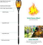 TomCare 6 Pack Outdoor Flickering Flames Torch Decorative Garden Lights Solar Powered Waterproof Lighting for Garden Patio Yard Landscape
