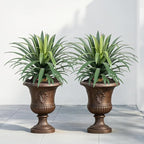 Artificial Agave Plant 27.55Inch UV Resistant Faux Agave Plant Outdoor Large Fake Plants Indoor Realistic Artificial Plants Without Pot for Outdoor Patio Garden Indoor Home Decor (2 Packs)