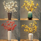 Fake Flowers Artificial Flowers Winter Orchid Simulation Fake Flowers Living Room Porch Decoration Dining Table Balcony Silk Dry Bouquet Vase Decoration Flowers for Decoration (Color : 1) (D)