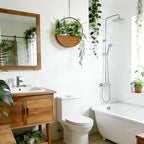 Fake Hanging Plants Artificial Plants Indoor, Faux Plants Eucalyptus in Pot for Living Room Bathroom Wall Décor, Outdoor Porch Decorations, Farmhouse Home Office Décor(Brown
