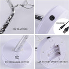 2 Pack 108 LED Sparkly Fairy Spirit Tree Lamp Remote Control, DIY Artificial Tree Lamp, 8 Modes USB/Battery Tabletop Bonsai Tree Light for Bedroom Desktop Christmas Indoor Decor (Warm White)