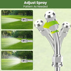 All Metal Replacement Sprayer Wand, Suitable for 1/2" Hose Quick Connector, 1/4" & 3/8" & 1/2" Brass Barb Spray Wand, Built-in Shut Valve Stainless Steel Spray Wand (29" Sprayer Wand)