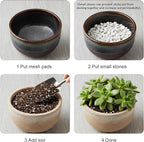 200Pcs Plant Pots Hole Mesh Pad 2/3/5 Inch Round Plant Pot Cover Plastic Planter Bottom Drainage Inserts Grid Mat for Horticultural Enthusiasts and Flower Shops