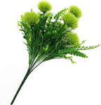CATTREE Artificial Dandelion Plants, Plastic Flowers Shrubs Bushes Fake Grass Wedding Indoor Outdoor Home Garden Verandah Centerpieces Arrangements Party Decoration Planting Filler - Green 4 Pack