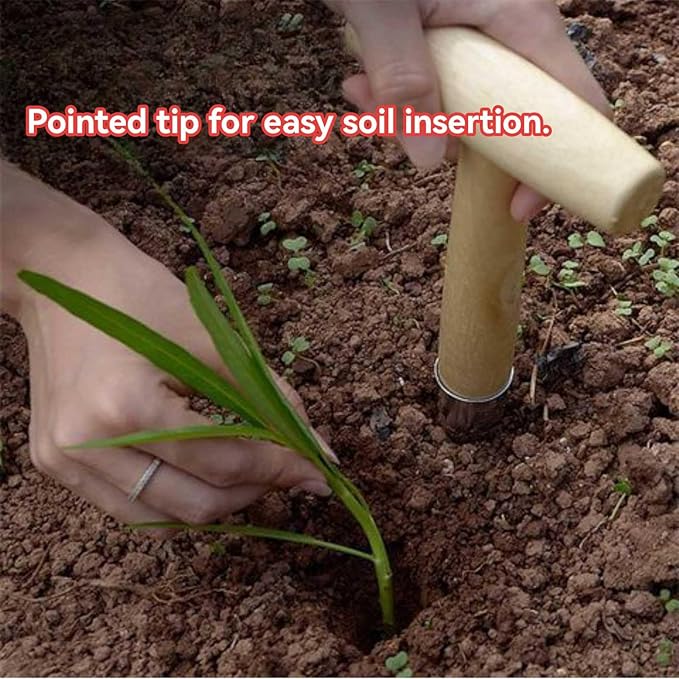 Plant Hole Digger for Planting - Handheld Seed Dispenser Tool, Seed Dibber Gardening Tool, Handheld Digger Garden Seeds Planting Tools for Plantings Tulip Daffodil Saffron Vegetable Seeds (2pcs)
