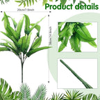 Cindeer 24 Pcs Artificial Flowers Planters for Outdoors, UV Resistant Faux Fake Greenery Plastic Plants Outdoor Indoor for Spring Summer Decors Wedding
