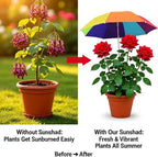 Upgraded Plant Umbrellas for Outdoor Plants, 26" Larger Garden Plant Umbrella Shade with Adjustable Hight, 43.4" Higher Sun Shade for Plants, Potted Plant, Garden Beds