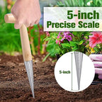 SPEEDWOX Dibbler Gardening Tool Wood Handle Garden Hole Punch Dibbler Tool for Planting Seeds,Self Watering Stakes Bulb Planter Tool Flower Bulb Planting Tools Hole Digger for Gardening