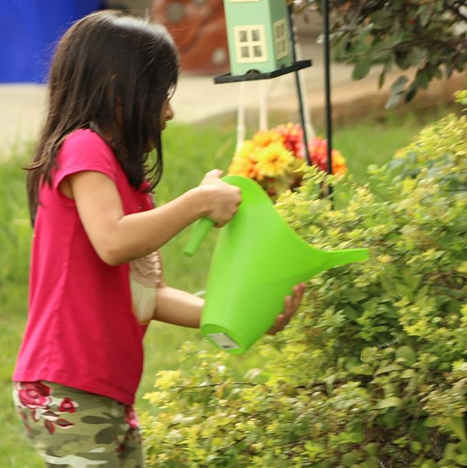 Ashman Set of 3 Watering Can, Indoor and Outdoor Use, Red, Green, Yellow, 2 Liter Capacity, 3 Pack