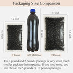 FANTIAN 2 lbs Black Pebbles for Indoor Plants, 3/8 inch Decorative Rocks, Black River Rocks for Succulent Potted Plant, Vase, Aquarium, Landscaping and Outdoor Garden Rocks