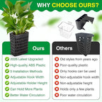 2026 Latest Upgraded Aquarium Plant Holder Adjustable Height with Extendable Hook and Suction Cup for Fish Tank Aquaponic Plant Cultivation and Aquascape Accessories Decorations (4 Pack)