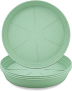 LWALRS Plant Saucer 14 Inch 4 Pack 6 8 10 12 14 16 18 20 25, Plastic Plant Trays for Pots，Extra-Deep Plant Water Dray Tray, Bird Bath Bowl, Heavy Flower Plant Saucers Indoors and Outdoor No Holes