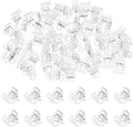 M METERXITY 100-Pack Orchid Clips, Plastic Garden Plant Clips, 6 Claws Orchid Clips, Garden Plant Support Clip for Supporting Stems/Vines/Stalk Grow Upright [Transparent]