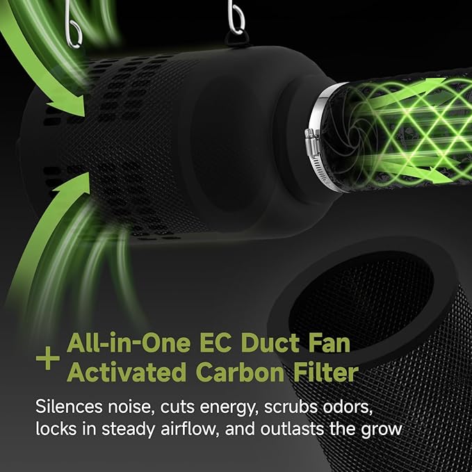 3x3 ft Grow Tent Complete Kit, All-in-One Fan with Activated Carbon Filter, 240W Full Spectrum LED Grow Light, 32"x32"x63" High-Reflective 1680D Diamond Mylar Tent and Smart Controller-1