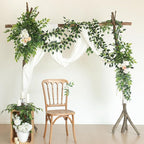 Mizii 2 Strands Artificial Vines Ficus Garland 78" Fake Vine with Silk Green Leaves Faux Hanging Plants Greenery Decorations for Bedroom Table Centerpieces Wall Party Wedding Room Decor (Ficus)