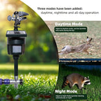 [2025 Upgraded] Yardeen Solar Motion Sensor Sprinkler, Adjustable Garden Water Sprayer with Stake. Day and Night Mode can be Selected