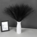 SeptCat 30 Pcs Pampas Grass Black Decor 21.7" Fluffy Faux Short Pampas Grass Artificial Small Pompas Grass Flower Vase Filler for Home Wedding Living Room Wall Party Decoration