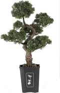 Nearly Natural 4100 Cedar Bonsai Tree, 36-Inch, Green