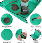 Azureblue Plant Repotting Mat for Indoor Plants Potting Soil Mix, Waterproof Plant Repotting Tray, Potting Mat Gardening Tray for Indoor Potting Succulents Cactus Orchid Pots, Garden Gift(26.8"x26.8")