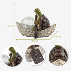 Rezpuao Garden Statue of Turtle,Garden Decor Tortoise Figurine,Turtle Outdoor Statue,Solar Tortoise Decor for Patio,Balcony,Yard,Lawn Ornament,Perfect Gardens Gift