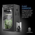 AC Infinity CLOUDFORGE T3, Plant Humidifier 4.5L with VPD Humidity Controls, 10-Level Precision Vaporizer, Extendable Targeting Hose and No-Leak Seal for Grow Tents (Pack of 2)