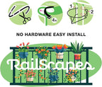 Bloem RailScapes Adjustable Floating Planter Hanger, Fits 0.5”-0.75” Balcony Railing Spindles, 3-Pack