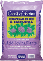 Coast of Maine Organic & Natural Planting Soil for Acid Loving Plants Azalea, Rhododendron & Berries - Premium Planting soil w/ Composted Manure, Sphagnum Peat Moss - Low pH, Enhanced Drainage (20 Qt)