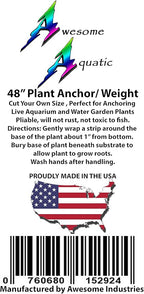 Awesome Aquatic Plant Anchors/Weights 48" Strip Cut Your Own Size Lead Ribbon or Rod Live Plants Weight Anchor