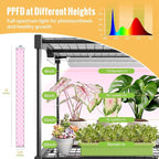 Indoor Greenhouse with Grow Light, 4-Tier Plant Stand with Zippered PVC Tent, Ventilation Window, Bottom Pouch, 20W Full Spectrum Plant Light with Timer for Seed Starting, 27"L x 19"W x 59"H