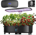 NEEWER Basics Silent Aeroponics Growing System Kit, Hydroponics with Atomization Tech LED Grow Light 3 Modes 15 Seed Pods Timer LCD, Indoor Gardening Plant Food Vegetable Herb Garden Planter, HGS02