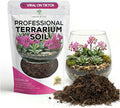 Professional Terrarium Soil Mix 2.2 Quarts Ready to Use, Premium Terrarium Potting Soil for Succulents Cactus Aloe Plants, Pine Bark Peat Coarse Sand, Well Draining Terrarium Mix Made in USA