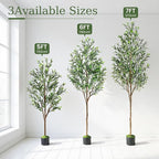 Alupssuc 5ft Olive Tree Artificial Indoor, Fake Tree Potted Faux Olive Trees with Lifelike Fruits and Realistic Leaves, Artificial Plants Indoor Fake Plants for Modern Home Office Living Room Decor