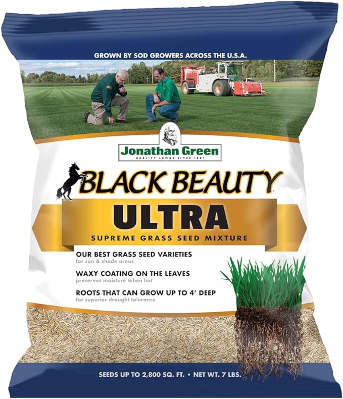 Jonathan Green (10322) Black Beauty Ultra Grass Seed - Cool Season Lawn Seed (7 lb)