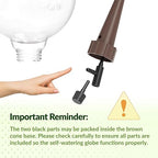 NiHome Plant Self-Watering Globes for Busy Individuals & Travelers, Long-Lasting Moisture Consistent Dripper Spike for Indoor & Outdoor Plants, Adjustable Flow Valve Easy to Refill & Maintain (4-Pack)