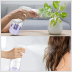Worldgsb 2 Pack Glass Spray Bottles with Silicone Sleeve, 16 oz Empty Refillable Containers with Adjustable Spray Nozzles, Spray Bottles for Hair, Cleaning Solutions and Plants Purple