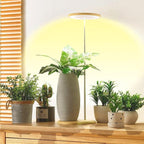 yadoker Plant Grow Light for Indoor Plant, Bamboo Mini LED Grow Light Garden,Height Adjustable,Automatic Timer with 8/12/16 Hours