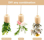 SnowTing 10 PCS Hanging Air Plant Holder, Unique Bamboo Lantern Shape Air Plant Hanger with Jute Ropes for Tillandsia Succulent Houseplants, Airplants Hanging Holders for Home, Office & Garden Decor