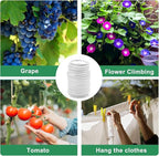Decoroca Soft Plant Ties for Support - 65.6' Reusable Waterproof Plant Wire, Garden Twist, for Indoor & Outdoor Plants and Home Organizing（1pc/White）