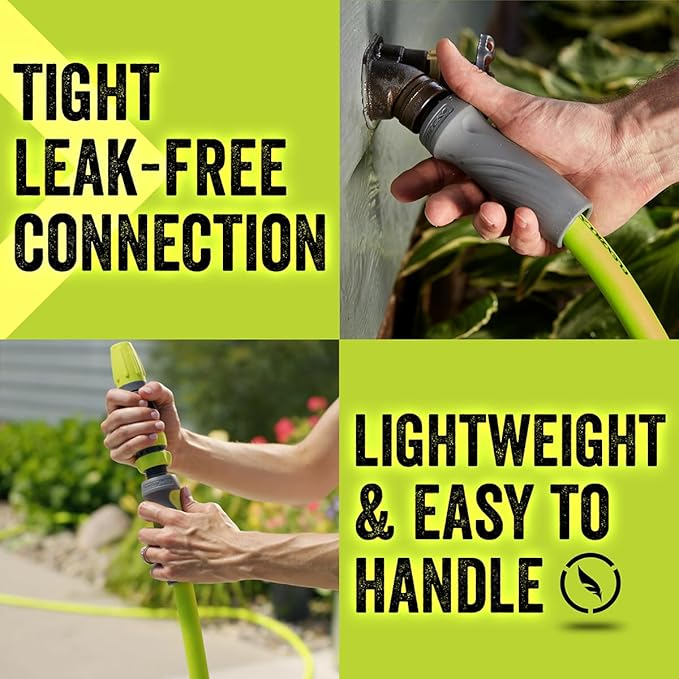 Flexzilla Garden Hose with SwivelGrip, 5/8 in. x 50 ft., Lightweight All-Weather Water Hose, Durable and Flexible, Leak-Free Connections