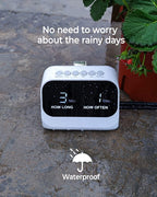 Automatic Watering System for Potted Plants, Plant Waterer, DIY Drip Irrigation Kit with Smart Timer, Waterproof LED Display & Large Capacity Battery, Precise Distribution of Water (White)