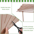 3 Packs Plant Pot Grid Cover Protectors from Animals,20.8 Inch Soil Protector Covers, Cuttable Flower Pot Grid with 12 Stakes, Keep Cats Out of Potted Plants
