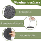Felt Plant Coaster Mat, 6 Pcs Round Plant Saucers for Indoors Reversible Absorbent Waterproof Fabric Flower Pot Saucers for Gardening Outdoor Pots, DIY Craft Supplies(4”, 6”, 8”)
